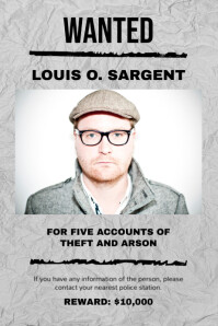 Grey Wanted Poster template