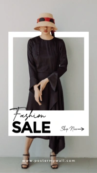 Grey white Modern & Minimal Fashion Sale Instagram Story template
