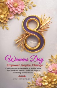 Grey Women's Day Celebration Tabloid Tablóide template