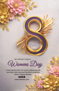 Grey Women's Day Celebration  Tabloid Boulevardzeitung template