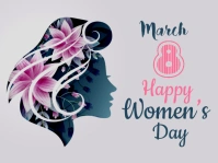 Grey Womens Day , Happy Womens Day Yard Sign template