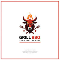 Grill bbq Logo template