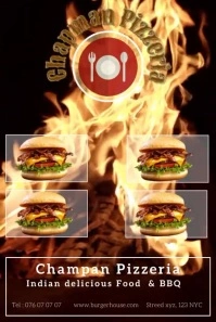 Grill Burger-Pinterest template