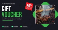 Grill Food Discount Voucher Изображение, которым поделились на Facebook template
