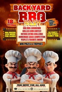 Grill Masters Backyard Showdown Event Plakat template