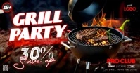 Grill Night Party Video Facebook Shared Image template