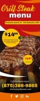 Grill Steak Menu Rolbanner 2' × 5' template