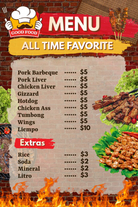 Grilled Barbecue Poster Iphosta template