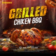 grilled bbq ad Сообщение Instagram template