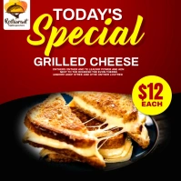 grilled cheese Instagram-opslag template