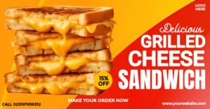 Grilled Cheese Sandwich Day Social Gedeelde afbeelding op Facebook template