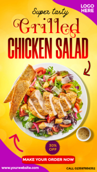 Grilled Chicken Salad Instagram Story template