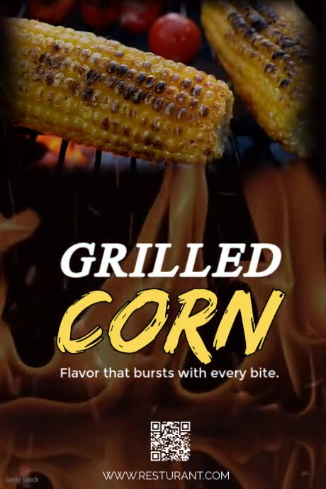 Grilled corn Poster template