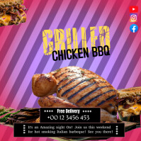 Grilled Italian Chicken Barbeque Instagram Post template