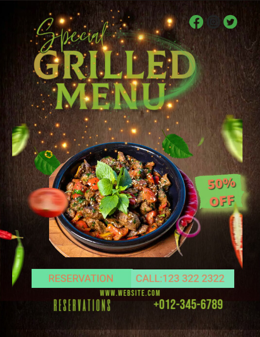 Sample Grilled Menu Grilled Menu Design Template | PosterMyWall