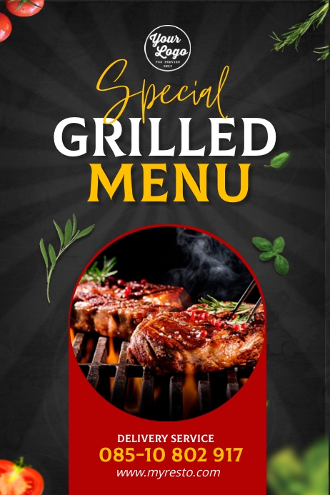 Grilled Menu Templates Poster