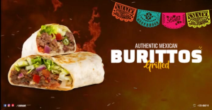 สีน้ำตาล Authentic Mexican Burritos Facebook Ad Template
