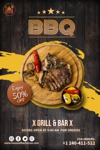 Grilled Poster Template