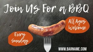 Grilled Sausage Restaurant Video Ad Ekran reklamowy (16:9) template