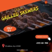 grilled skewers template offers Square (1:1)
