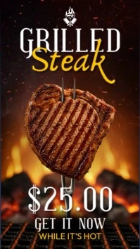 Grilled Steak Instagram Story template