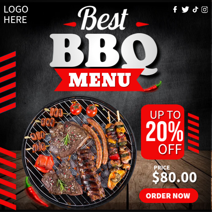 Grilled Steak Menu Template PosterMyWall