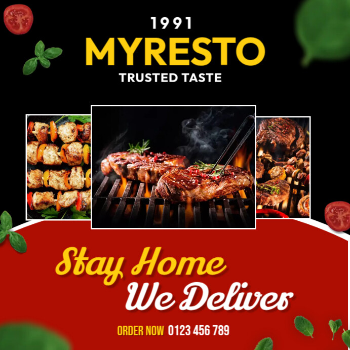 Grilled Steak Menu Template PosterMyWall