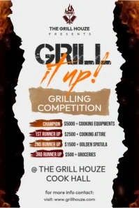 Grilling Competition Poster template