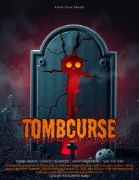 Zwart Halloween Event Ulotka Template