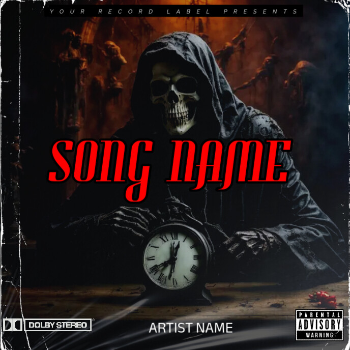 Grim Rapper Cover Grim reaper album cover template | PosterMyWall