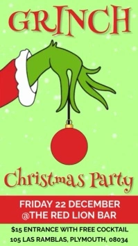 Grinch Christmas Party Instagram Template