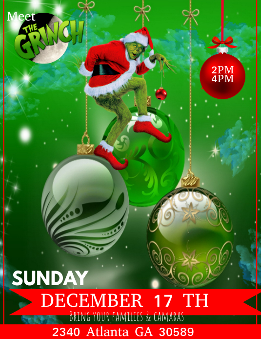 Grinch Template PosterMyWall Grinch Template PosterMyWall