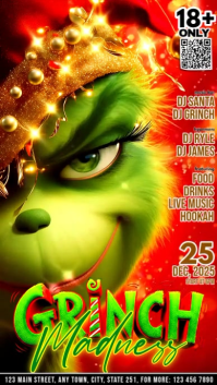Grinch Madness Party Instagram Reel Template
