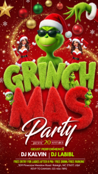 Czerwony Christmas Party Instagram Story Template