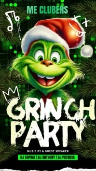 Grinch Night Party Video Pantalla Digital (9:16) template
