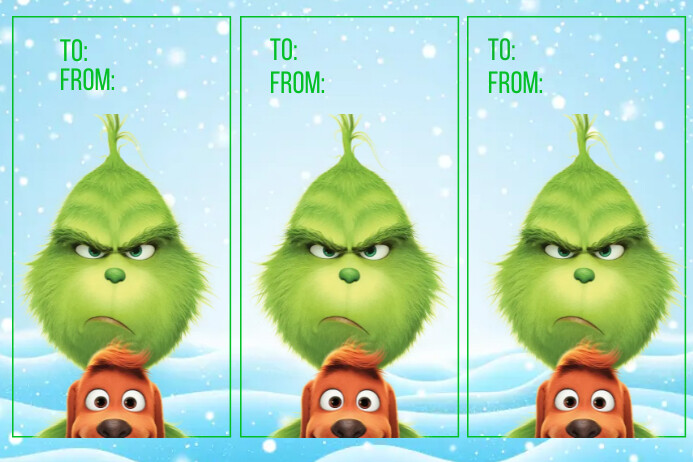 Grinch Tag Template PosterMyWall