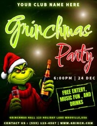 Nero Grinchmas Party Flyer Template