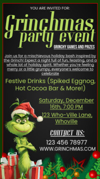 Schwarz Grinchmas Party Event Instagram Story Template