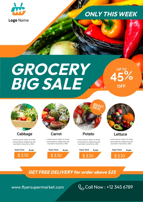 Deal. Add Groceries Discount Ads Template | PosterMyWall