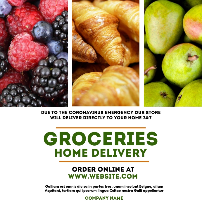 Lebensmittel Nach Hause Lieferservice Instagram Po Vorlage