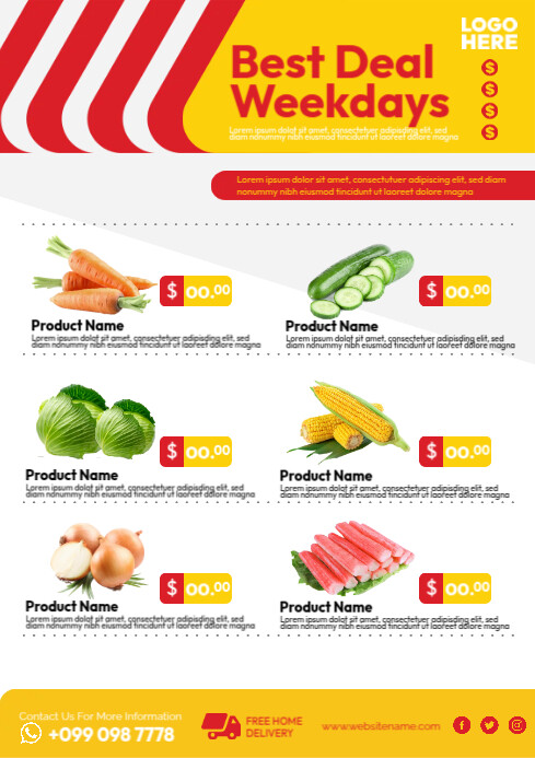 Store Deal Examples Grocery Best Deal Template | PosterMyWall