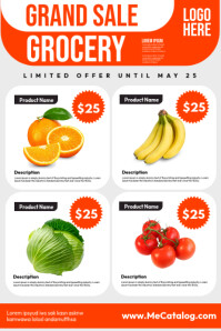 Grocery Catalog Template Poster