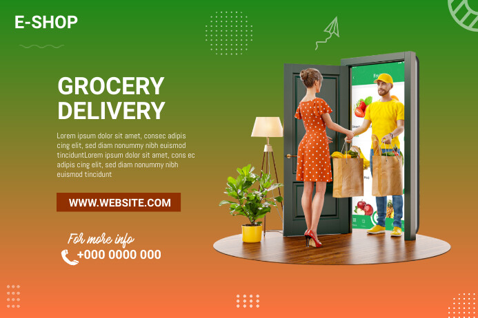 Weekend Delivery Ad Grocery Delivery ad Template | PosterMyWall