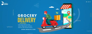 Grocery Delivery Ad Facebook-coverfoto template