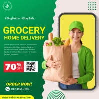 Grocery Delivery Square (1:1) template