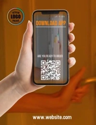 grocery delivery order app Flyer (US Letter) template