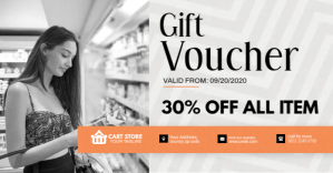 Weiß Gift Voucher Promotion Facebook Shared Image Template