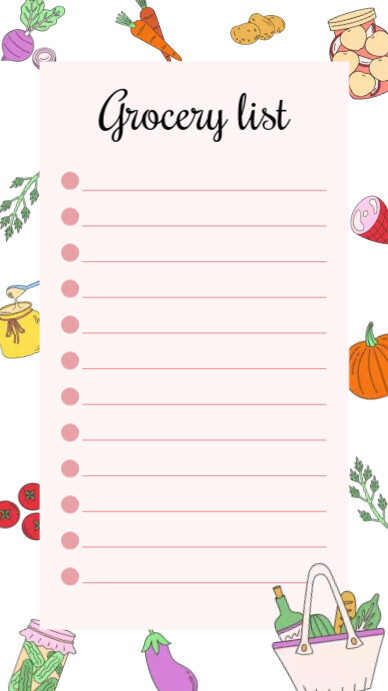 Grocery List Template | PosterMyWall