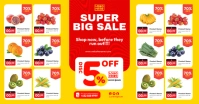 Grocery Sale Catalog Template Facebook Shared Image