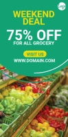 Grocery sale roll up banner template